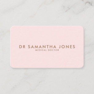 Carte De Visite Minimaliste Moderne Docteur Professionnel Rose