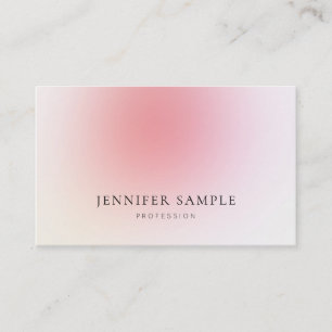 Carte De Visite Minimaliste moderne élégant couleur rose pâle Luxe