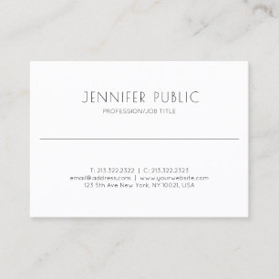 Carte De Visite Minimaliste Moderne Élégant Professionnel Chic Sim