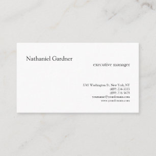 Carte De Visite Minimaliste moderne et créatif de la sobriété tend
