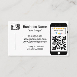 Carte de visite minimaliste moderne Google Review
