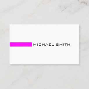 Carte De Visite Minimaliste moderne Magenta et blanc