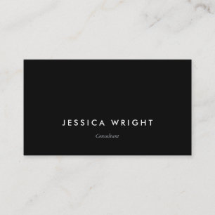 Carte De Visite Minimaliste moderne noir et blanc professionnel