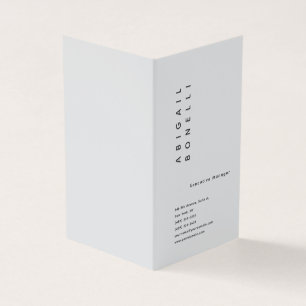 Carte De Visite Minimaliste moderne professionnel gris uni