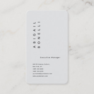 Carte De Visite Minimaliste moderne professionnel gris uni
