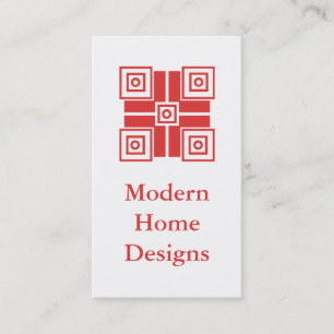 Carte de visite minimaliste moderne, rouge