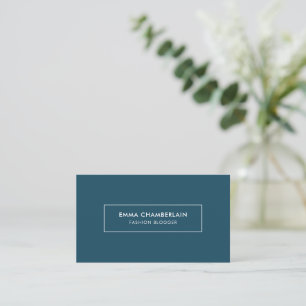 Carte De Visite Minimaliste Moderne Simple Boho Bleu