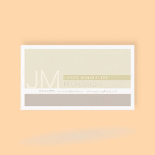 Carte De Visite Minimaliste Moderne Tons Terre Taupe