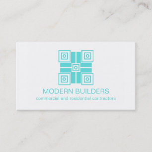 Carte de visite minimaliste moderne, Turquoise