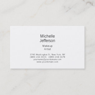 Carte De Visite Minimaliste Moderne Uni Noir & Blanc