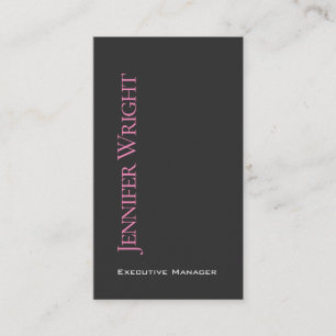 Carte De Visite Minimaliste moderne unique gris uni recto-verso