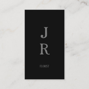 Carte de visite minimaliste noir et gris