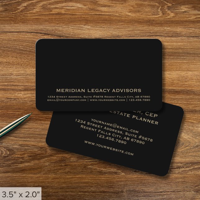 Carte De Visite Minimaliste noir professionnel (Créateur téléchargé)