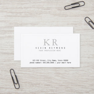 Carte De Visite Minimaliste personnel blanc de base