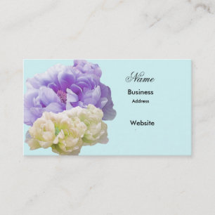 Carte de visite Minimaliste Pivoines