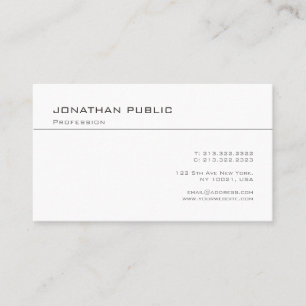 Carte De Visite Minimaliste populaire Modèle moderne Professionne