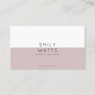 Carte De Visite Minimaliste Professionnel Blanc Beige Feminine
