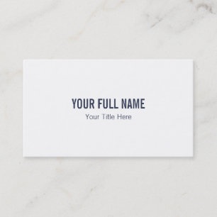 Carte De Visite Minimaliste professionnel bleu et blanc