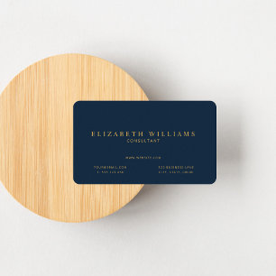 Carte De Visite Minimaliste professionnel bleu marine