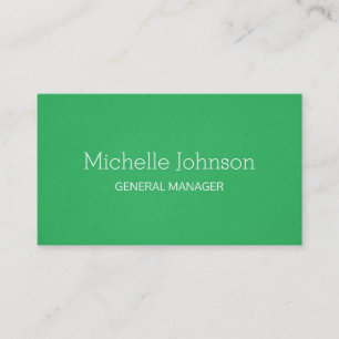 Carte De Visite Minimaliste Professionnel Grain Vert