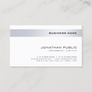 Carte De Visite Minimaliste Professionnel Modèle Élégant Moderne