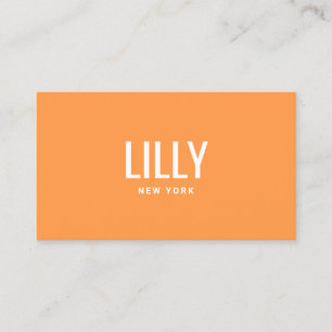 Carte De Visite Minimaliste professionnel Orange moderne