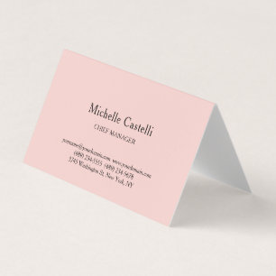 Carte De Visite Minimaliste Professionnel Unique Classique Pastel