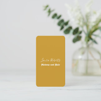 Carte De Visite Minimaliste rétro Mustard Jaune
