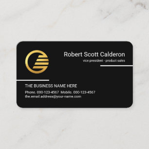 Carte De Visite Minimaliste Simple Lignes Blanches PDG