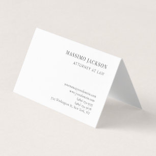 Carte De Visite Minimaliste Simple Moderne Simple Noir & Blanc