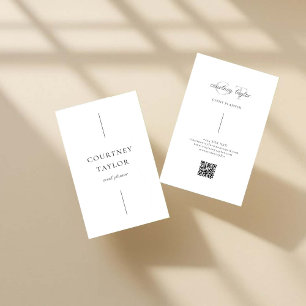 Carte De Visite Minimaliste simple professionnel avec QR code