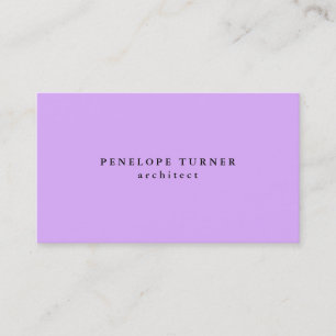 Carte De Visite Minimaliste tendance Mauve Mallow Pink Professionn