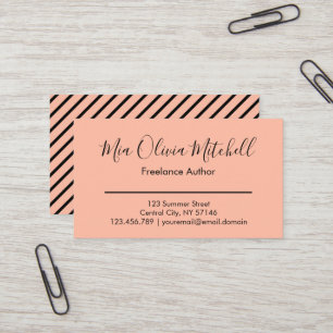 Carte de visite minimaliste Trend Color Soft Peach