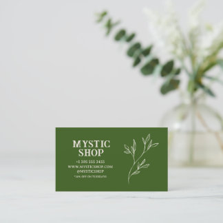 Carte De Visite Minimaliste Vert Joli 