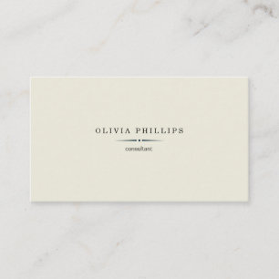 Carte de visite minimaliste vintage