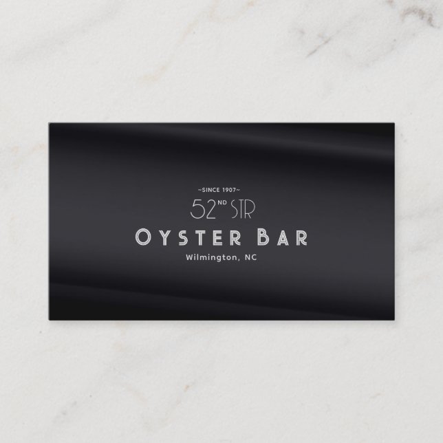 Carte De Visite Minimalistic Deco Style | Black Pearl (Devant)