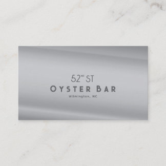 Carte De Visite Minimalistic Deco Style | Silver Pearl