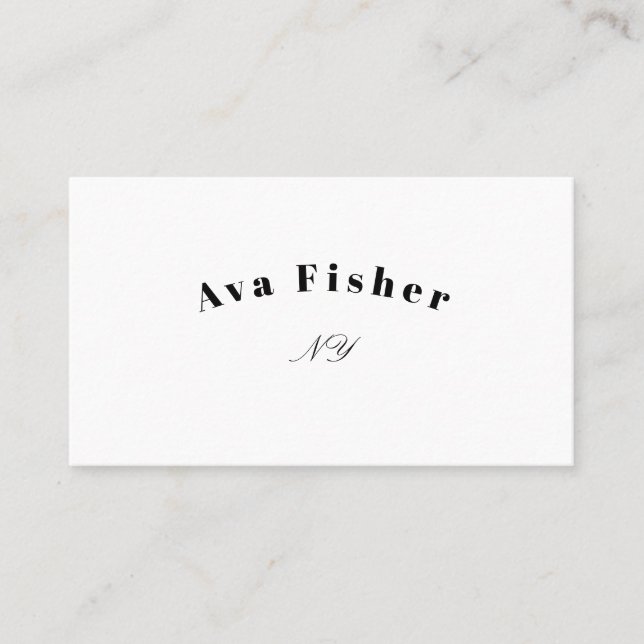 Carte De Visite Minimalistic professionnel élégant Rétro (Devant)