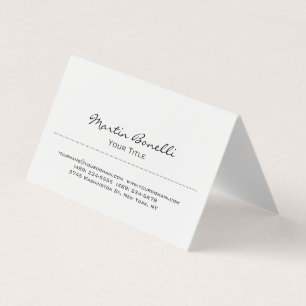 Carte De Visite Minimalsit moderne noir & blanc tendance