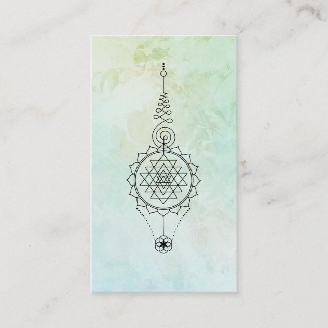 Carte De Visite *~* Mint Aqua Reiki Energie Guérison Nirvana (Devant)