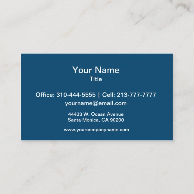 Carte De Visite Minuit Indigo Solid Color (Dos)