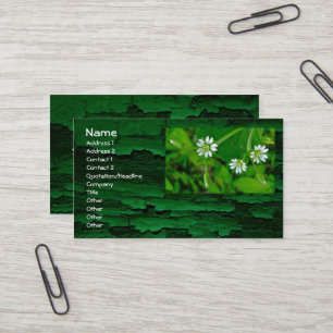 Carte De Visite Minuscule Fleur sauvage blanc St. Patrick's Day