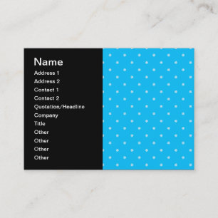 Carte De Visite Minuscules Fleurs Blanches sur Fond Bleu Clair