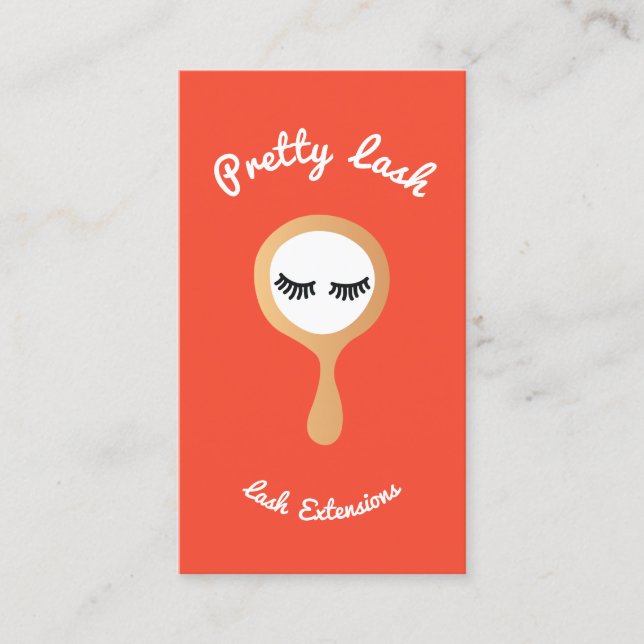 Carte De Visite Miroir des extensions Lash EyeLash (Devant)