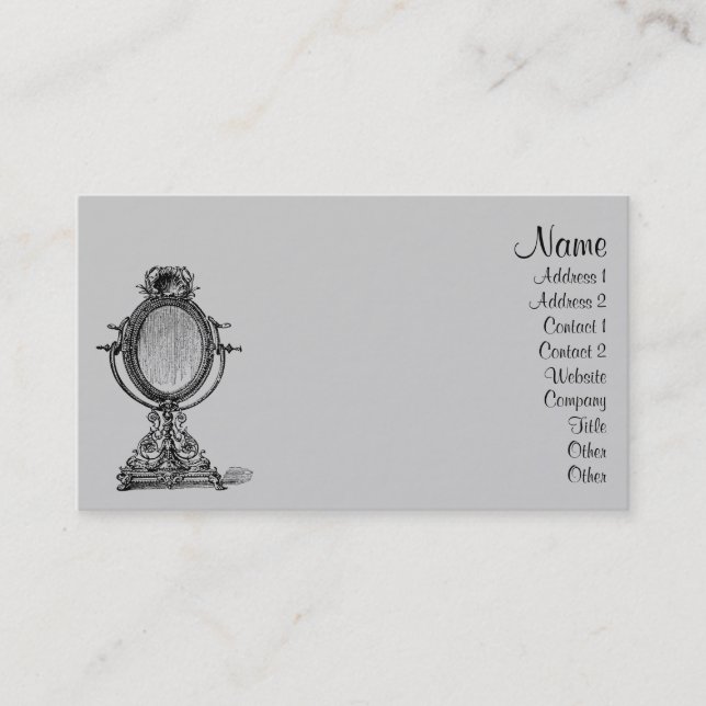 Carte De Visite Miroir Vintage (Devant)