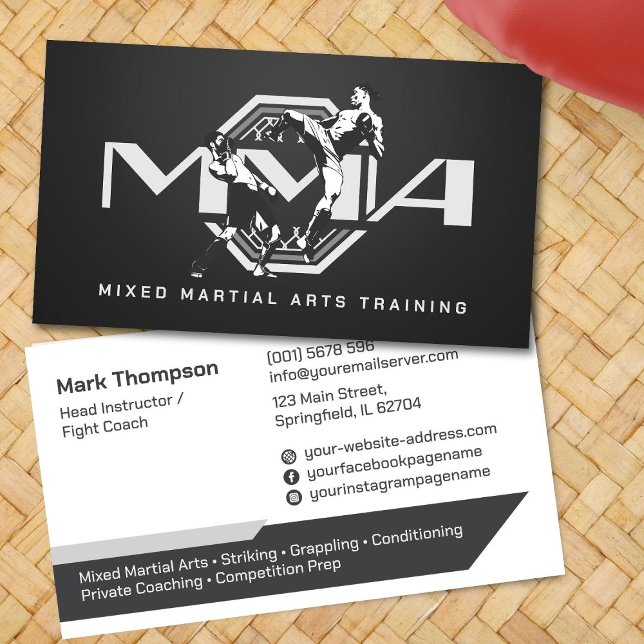 Carte De Visite MIXED MARTIAL ART - Formation en arts martiaux mix (Créateur téléchargé)