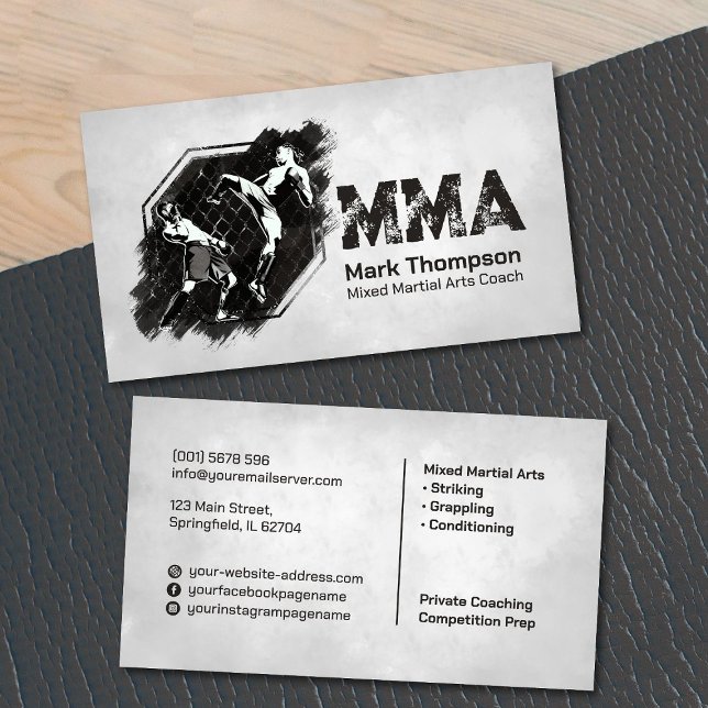 Carte De Visite MIXED MARTIAL ART - Formation en arts martiaux mix (Créateur téléchargé)