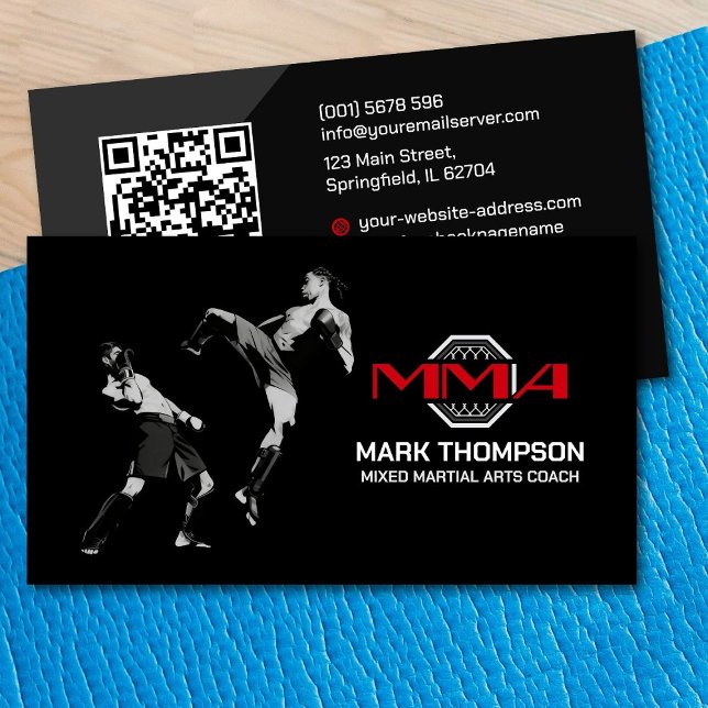 Carte De Visite MIXED MARTIAL ART - Formation en arts martiaux mix (Créateur téléchargé)