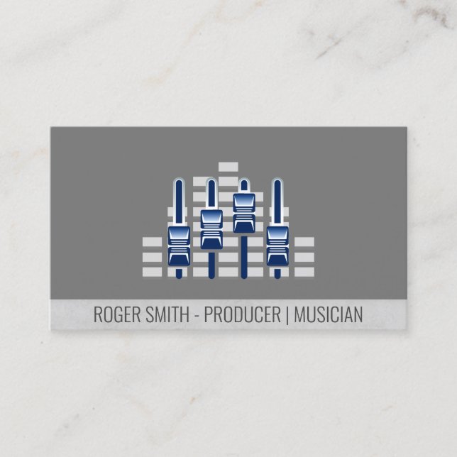Carte De Visite Mixer | Musicien | Producteur d'ingénieur sonore | (Devant)