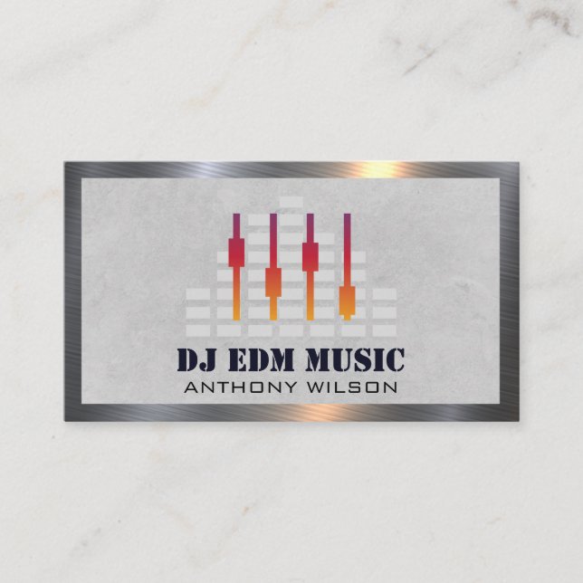Carte De Visite Mixer | Producteur d'ingénieur sonore | Musicien (Devant)